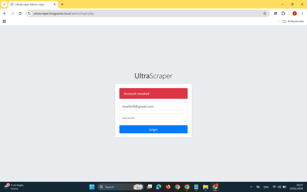 Ultra Scraper Social Network Data Scraper Revoked
